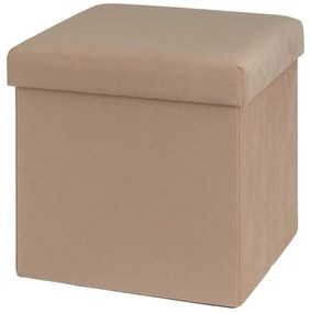 Светлокафява кадифена табуретка Estela – Casa Selección