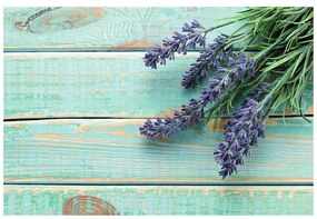 Самозалепващ фототапет – Лавандула на дървен фон