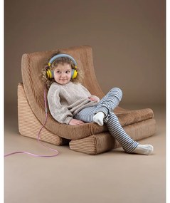 Кафяв детски стол от рипсено кадифе Moon – Wigiwama