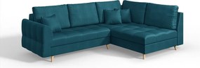 Тюркоазен ъглов диван (десен ъгъл) Ariella - Ropez
