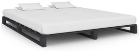 Sonata Палетна рамка за легло, сива, бор масив, 180х200 см