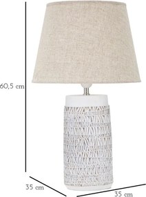 Бежова настолна лампа с текстилен абажур (височина 60,5 cm) Nairobi – Mauro Ferretti