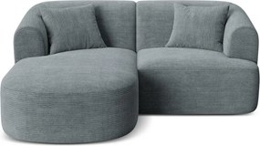 Тъмносив ъглов диван от рипсено кадифе (ляв ъгъл) Campi – Cosmopolitan Design