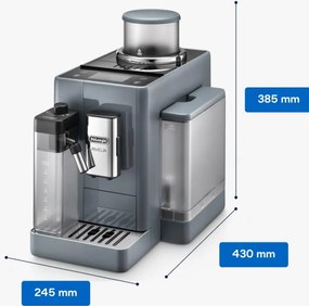 Еспресо машина DeLonghi Rivelia Pebble Grey EXAM440.55.G, 1450W, 19 bar, 1.4l, Тъчскрийн TFT, Twin Shot, Bean Adapt, 17 напитки, Каменно сиво
