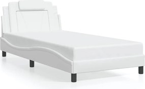 3208128 vidaXL Рамка за легло Viana без матрак, бяла 100x203 см изкуствена кожа