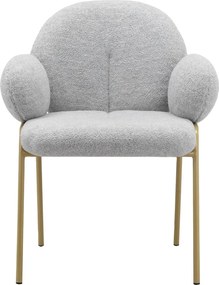 Светлосиви тапицирани трапезни столове в комплект с подлакътници 2 бр. Iwama – Støraa