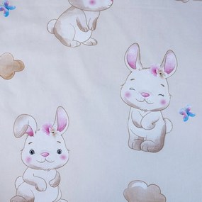 Жълто памучно детско спално бельо за детско креватче 100x135 cm Bunny "Star" – Jerry Fabrics