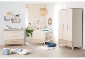 Бежово детско креватче 70x140 cm с регулируема височина Sidney – Roba