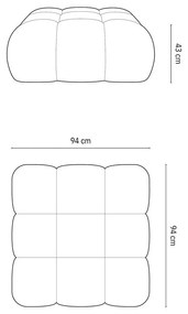 Оранжева модулна табуретка от букле Bellis – Micadoni Home