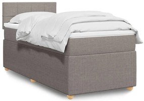 3287343 vidaXL Боксспринг легло с матрак, таупе, 90x200 см, плат
