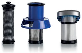 Вертикална прахосмукачка Ariete SCOPA 2722/00, 120W, 1 л, 2 скорости, Моторизирана четка с LED, Индикатор за батерия, Син