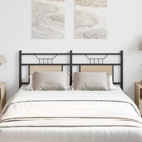 4106825 vidaXL Резервна табла за легло Дъб Сонома 140 cm Изработена дървесина и стомана