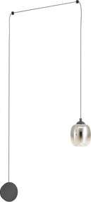 Redo 01-3484 - LED стенна лампа KHADI LED/6W/230V CRI90 pr.12 cm черна/опушена