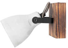 Индустриален таванен прожектор дърво с бетон - Creto