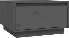 813407 vidaXL Кафе маса, сива, 55x56x32 см, борово дърво масив