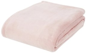 Светлорозово одеяло от микроплюш 130x170 cm Raschel Velvet – Catherine Lansfield