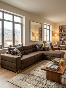 Ъгъл диван Caza-Left-280φ 220β-Chocolate