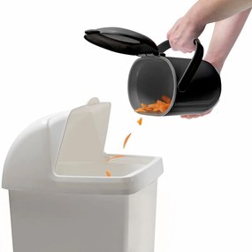 Черен контейнер за компостируеми отпадъци 2,5 л - Addis