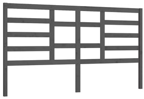 818162 vidaXL Горна табла за легло, сива, 206x4x104 см, бор масив