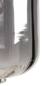 Смарт подова лампа черна с димно стъкло вкл. WiFi ST64 - Qara Down