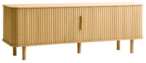 Масичка за телевизор с дъбов декор в естествен цвят 160x56 cm Cavo - Unique Furniture