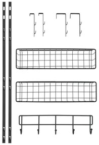 Висящ рафт за врата Rack Black - Wenko