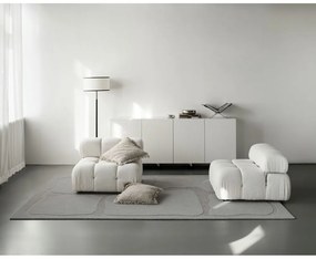 Сив вълнен килим 133x190 cm Morphic Organica – Agnella