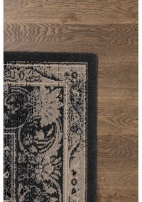 Тъмносив вълнен килим 100x180 cm Zana - Agnella