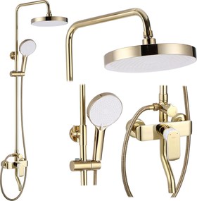 Комплект за душ REA BLOOM WHITE GOLD