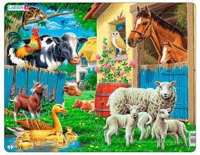 Larsen - Пъзел: Животни –"Домашни животни" – 23 части, голям