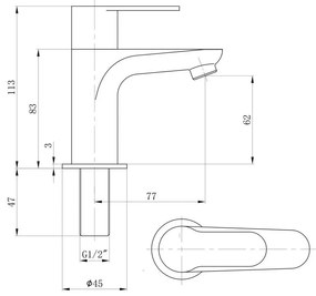 Вентил за мивка в лъскаво-сребрист цвят Small – Sapho