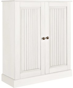 Бяло шкафче от масивен бор 100x34 cm Mille – Støraa