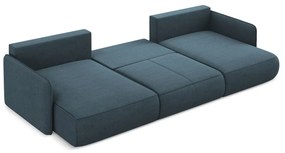 Син разтегателен ъглов диван с място за съхранение Nanea – Makamii