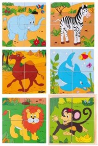 Woody - Дървени кубчета 2x2 - Африка