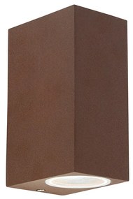 Индустриален стенен аплик ръждясало кафяв 2-светлина IP44 - Baleno