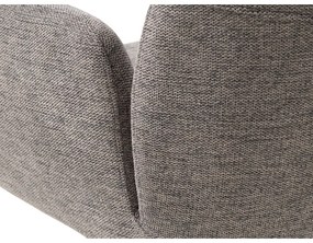 Сив тапициран трапезен стол с подлакътници Roxana – Unique Furniture