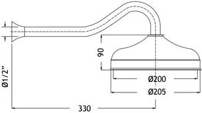 Стенна глава Bugnatese Denver-Chromium
