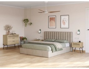 Нощно шкафче в дъбов декор в естествен цвят Ecrin - Marckeric