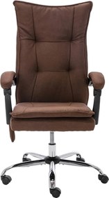 20371 vidaXL Масажен офис стол, кафяв, текстил