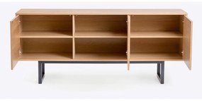 Комод с чекмеджета от дъб Camden Herringbone, 175 x 75 cm Mora - Woodman