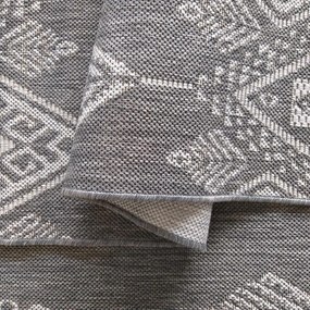 Дизайнерски сив килим със сложна шарка Ширина: 80 см | Дължина: 150 см