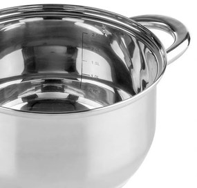 Комплект съдове за готвене Muhler MR-1242, 12 части, Неръждаема стомана, Трислойно дъно, Индукция, Сребрист