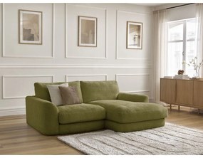 Шенилов ъглов диван в цвят каки (десен ъгъл) Leonore – Bobochic Paris