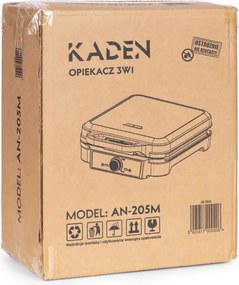 Уред за сандвичи 3в1 KADEN, 1200W, грил, тостер, черен, 28x35x10,5см