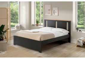 Тъмносиво двойно легло с решетка 140x190 cm Enara - Marckeric