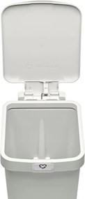 Кош за боклук с педал Brabantia StepUp 1008476, 10 л, Екологични материали, Голям отвор, Светлосив