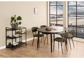 Кръгла сгъваема маса за хранене с дъбов плот ø 115 cm Montreux - Actona