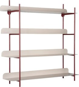 Бордо/сив на няколко нива метален стенен рафт 60 cm Reina Cuatro – PT LIVING