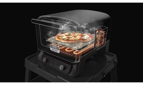 Електрическа фурна Ninja Woodfire OO101EU, 2400W, 8 програми, Таймер, LED дисплей, Автоматично изключване, Червен/Черен