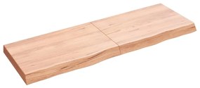 3156372 vidaXL Плот за маса светлокафяв 120x40x(2-6) см обработен масивен дъб